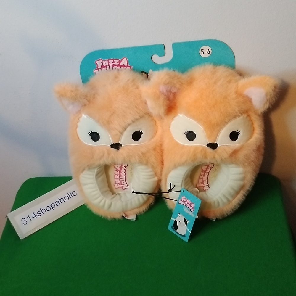 Womens Plush Fox Slippers